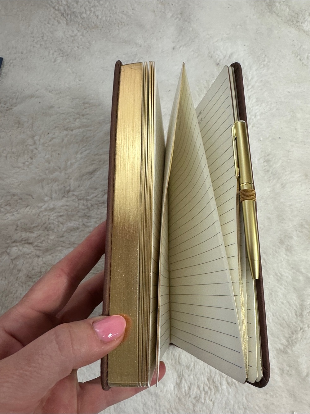 One design home faux leather brown journal and pen set - Picture 2 of 3